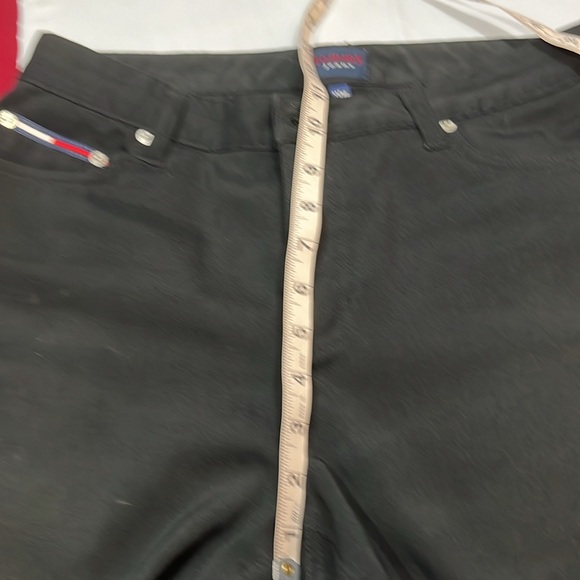 Tommy Hilfiger BLACK polyester dress Pants Women Size 11 Flared Leg, Y2K, 90s - Picture 7 of 13